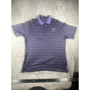 Men's Bugatchi Uomo Purple  Short Sleeve Polo Shirt Size Large